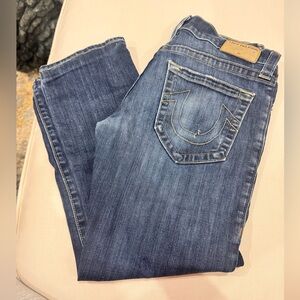 True Religion Men’s Blue Jeans - Ricky Relaxed Straight Leg